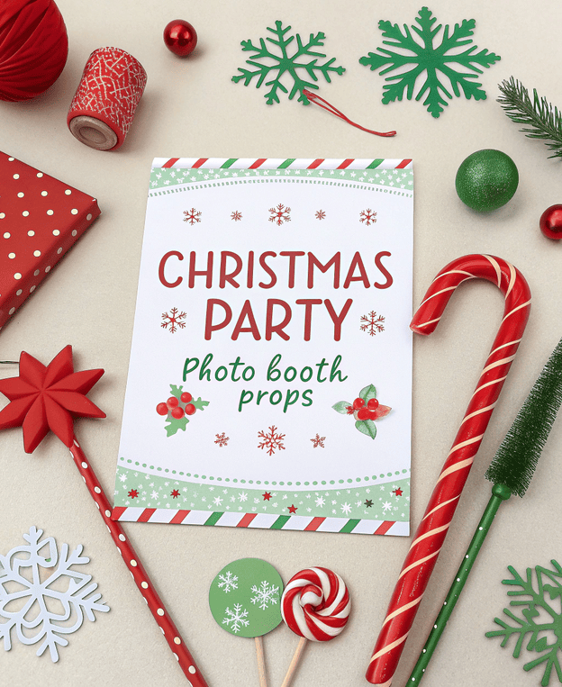 Christmas Party Photo Booth Props