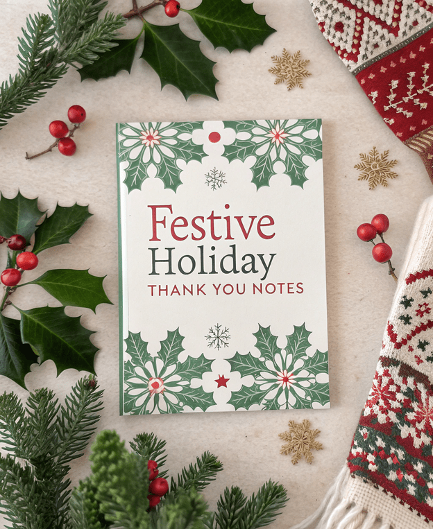 Festive Holiday Thank You Notes