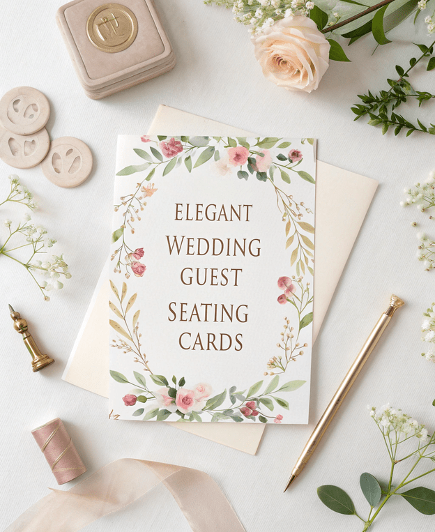 Elegant Wedding Guest Seating Cards