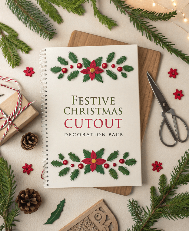 Festive Christmas Cutout Decoration Pack