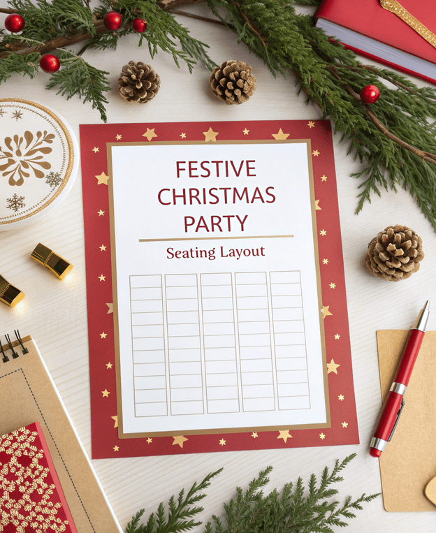 Festive Christmas Party Seating Layout