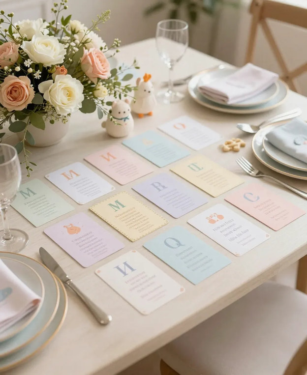 Baby Shower Alphabet and Prediction Games