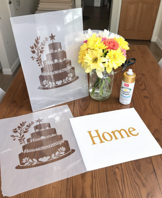 Housewarming Celebration Stencils