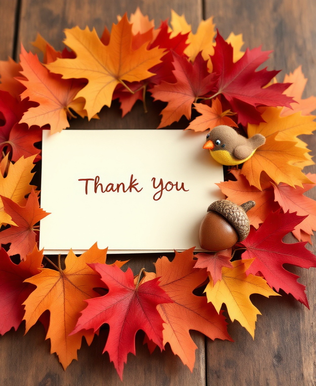 Thank You Card for Autumn Gatherings