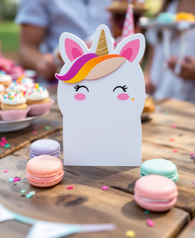 Whimsical Kids Party Cards