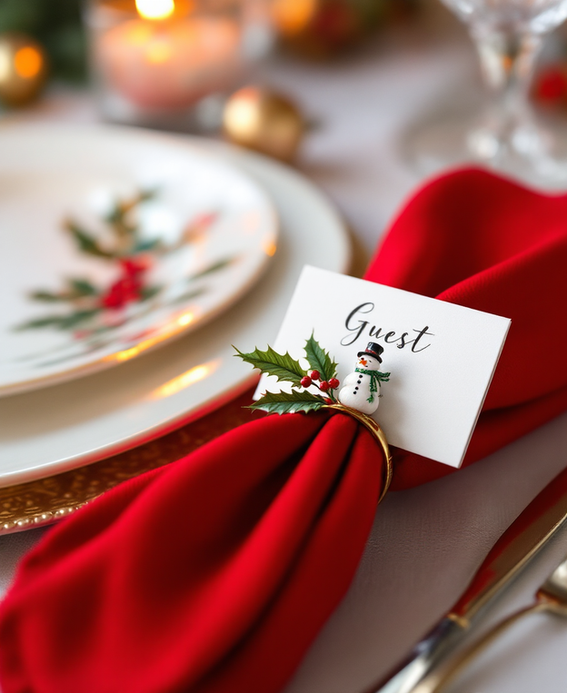 Christmas Celebration Guest Cards