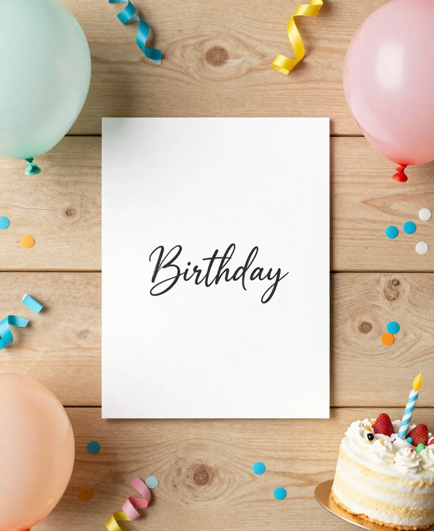 Minimalist Birthday Invitation