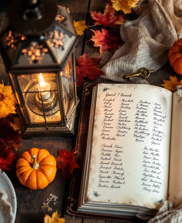 Festive Halloween Party Seating Chart Design