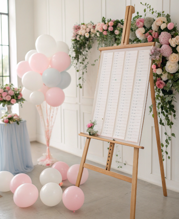 Baby Shower Seating Chart
