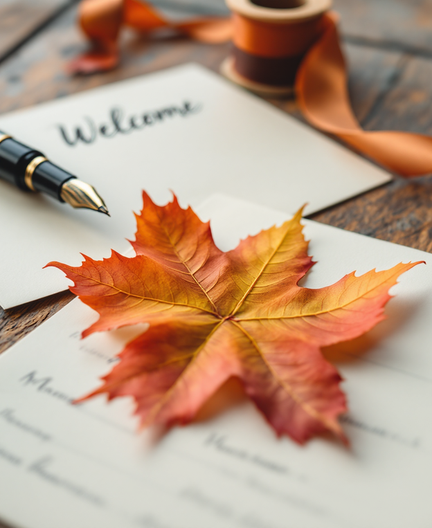 Cozy Autumn Celebration Seating Chart Design