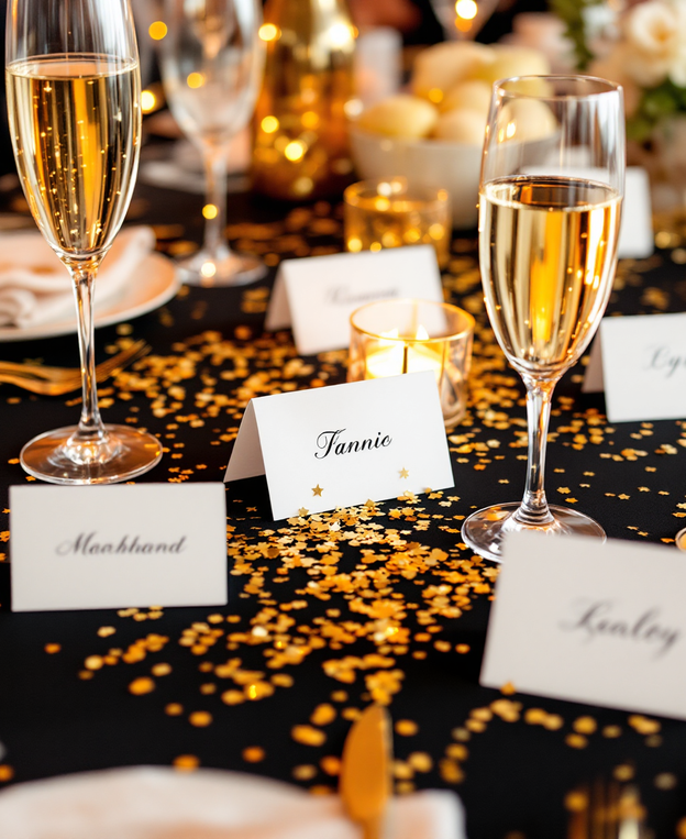 Glamorous New Year Celebration Seating Chart Design