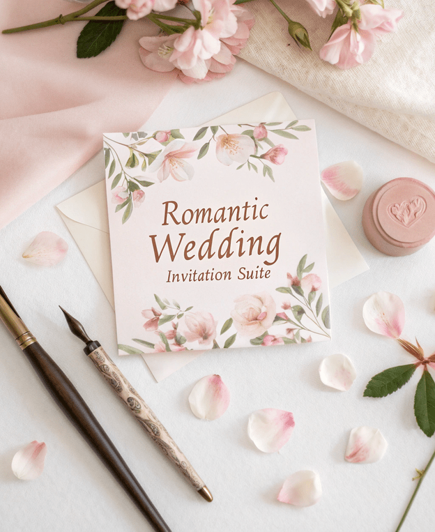 Romantic Wedding Invitation Suite